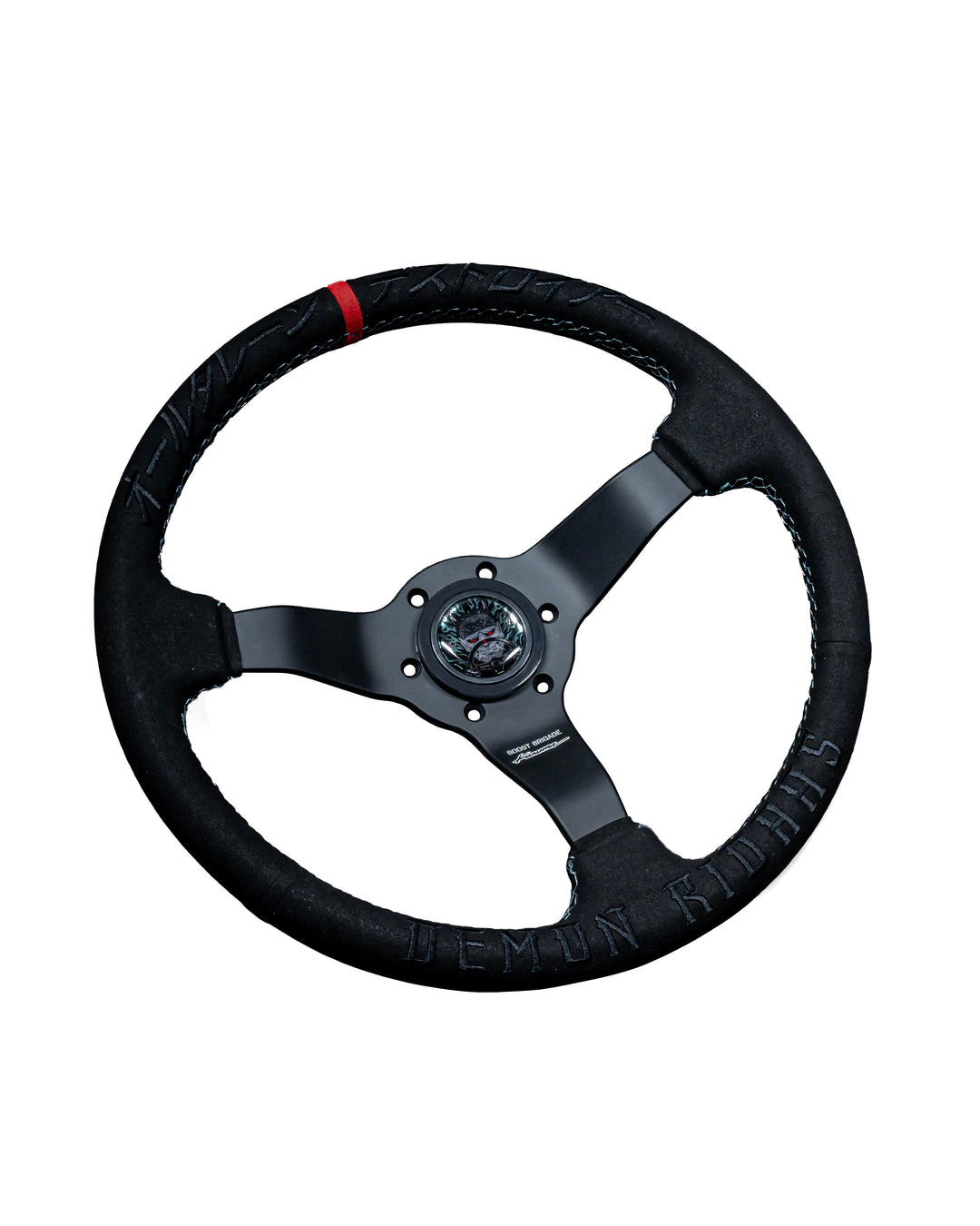 340mm SUEDE STEERING WHEEL BB x KL "DEMON RIDAHS" COLLAB