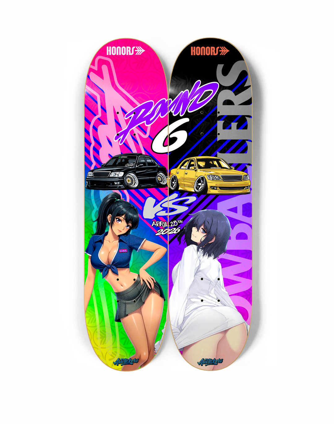 VEGAS ROUND 6 SKATE DECK SET (2PACK)