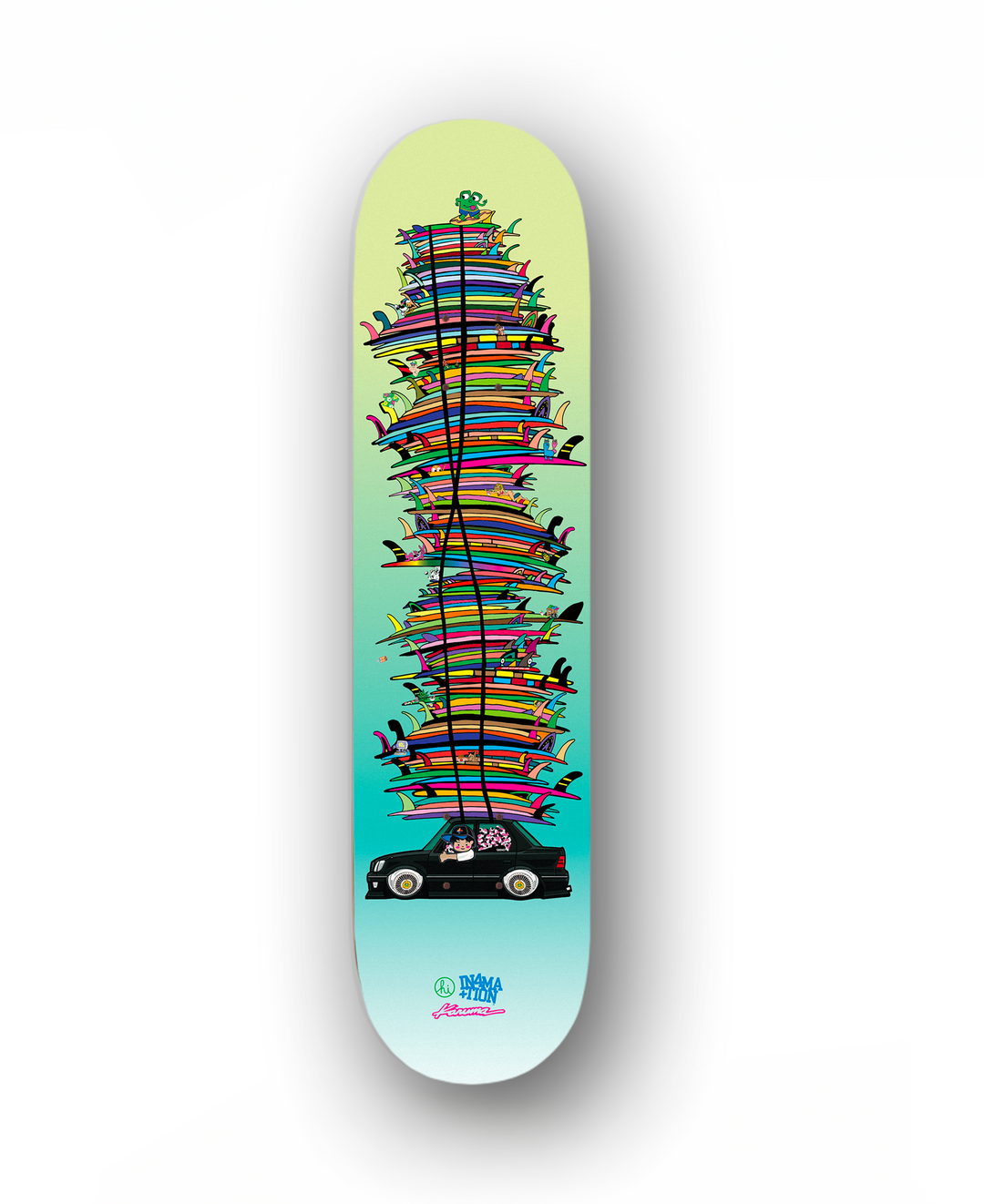 IN4MATION X KARUMA SURF STACK SKATEBOARD DECK