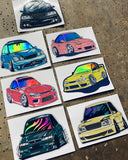 Chibi car stickers (7 Styles)
