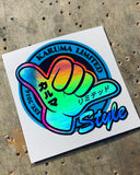 Shaka style sticker